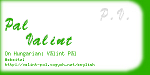 pal valint business card